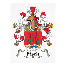 Fisch Family Crest Personalized Invite