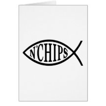 Fisch N bricht Fische ab Grußkarte
