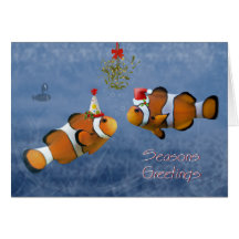 Fischartige Weihnachtskarte
