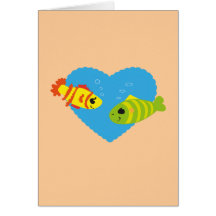 Fische in der Liebe Karte