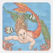 Fische-Meerjungfrau-Aufkleber