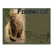 Fischen-Katze Cincinatti Zoo Postkarte
