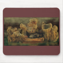 Fischen-Mann - Mousepad