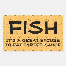 Fischen Sie, es ist eine große Entschuldigung, zum Rechteckige Sticker