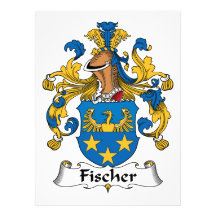 Fischer Family Crest Personalized Invitations