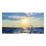 Fischerei auf gewelltem Wasser Foto Karten
