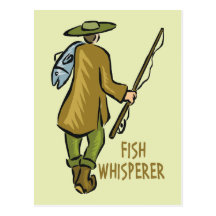 Fischewhisperer-Fischen Postkarte