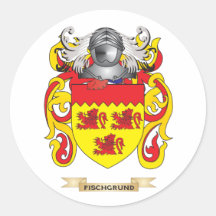 Fischgrund Wappen Runder Aufkleber