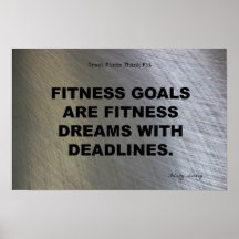 Fitness-Träume mit Fristen! Posterdruck