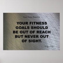 Fitness-Ziele: Nie aus den Augen! Posterdrucke