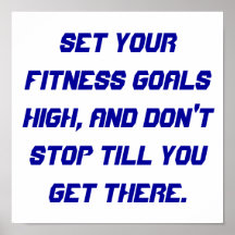 Fitness-Ziele Plakat