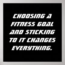 Fitness-Ziele Poster