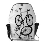 Fixie - eine Gang-Botetasche des Fahrrades eins Kurier Tasche