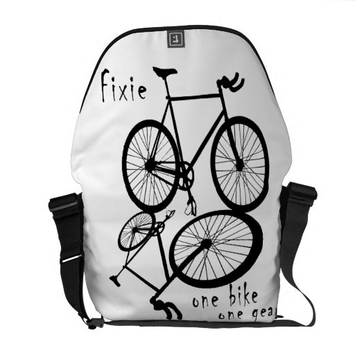Fixie - eine Gang-Botetasche des Fahrrades eins Kurier Tasche
