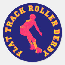 Flache Bahn-Rolle Derby Runder Sticker