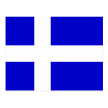 Flagge Calais, Frankreich Postkarten