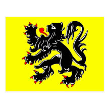 Flagge Flanderns, Belgien Postkarte