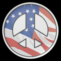 Flagge-Friedenszeichen-Platte teller
