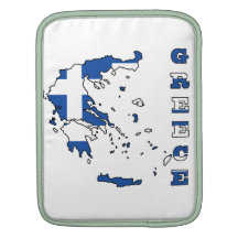 Flagge in der Karte von Griechenland iPad Sleeve