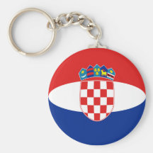 Flagge Keychain Kroatiens Fisheye Schlüsselanhänger