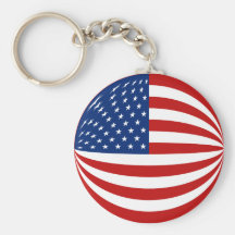 Flagge Keychain USA Fisheye Schlüsselanhänger