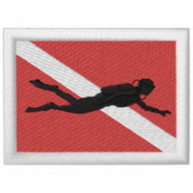 Flagge mit Taucher Bestickte Sportjacken