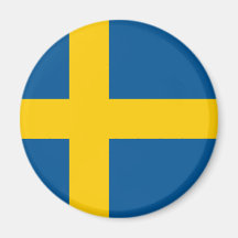 Flagge runden Magneten Schwedens