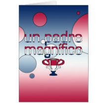 Flagge UNO Padre Magnífico Amerika färbt Pop-Kunst Grußkarten