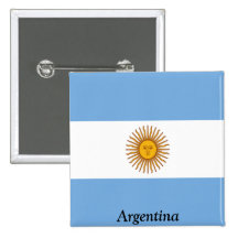 Flagge von Argentinien Anstecknadelbutton