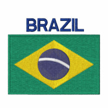 Flagge von Brasilien Bestickte Polos