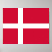 Flagge von Dänemark-Plakat