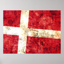 Flagge von Dänemark Plakate
