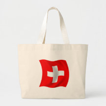 Flagge von der Schweiz Leinentasche