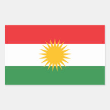Flagge von Kurdistan Rechtecksticker