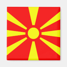 Flagge von Mazedonien Kühlschrankmagnet