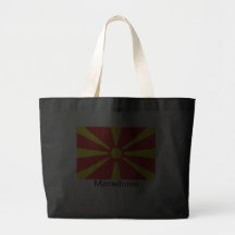 Flagge von Mazedonien Leinentaschen