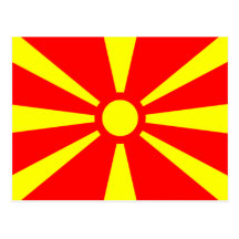 Flagge von Mazedonien Postkarten