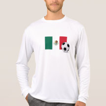 Flagge von Mexiko mit Fußball Tshirt