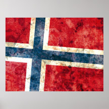 Flagge von Norwegen Plakatdrucke