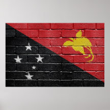 Flagge von Papua-Neu-Guinea Posterdruck