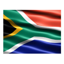 Flagge von Südafrika - Postkarte