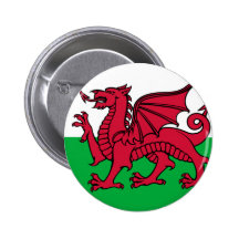 Flagge von Wales Button