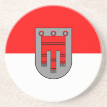 Flagge Vorarlbergs (Staat), Österreich Bierdeckel