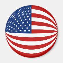 Flaggen-Magnet USA Fisheye Kühlschrankmagnet