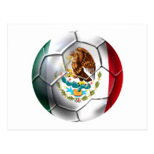 Flaggenkugelkette futbol Tri Fußball Mexiko-EL mex Postkarte