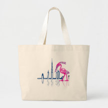 Flamingo in Dubai Tragetasche