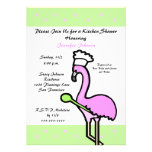 Flamingo-Küchen-Brautparty-Einladung