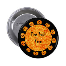 Flammen-Orangen-Knopf Anstecknadelbuttons