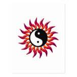 Flammen Yin Yang Sun Postkarten