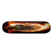 Flammender-Totenkopf-Skateboard Individuelle Skatedecks